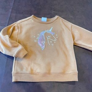 Gap fluffy sweater w/ unicorn